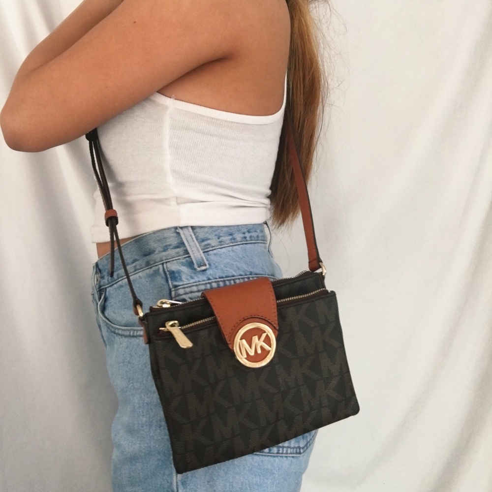 Michael Kors Monogram Crossbody Purse